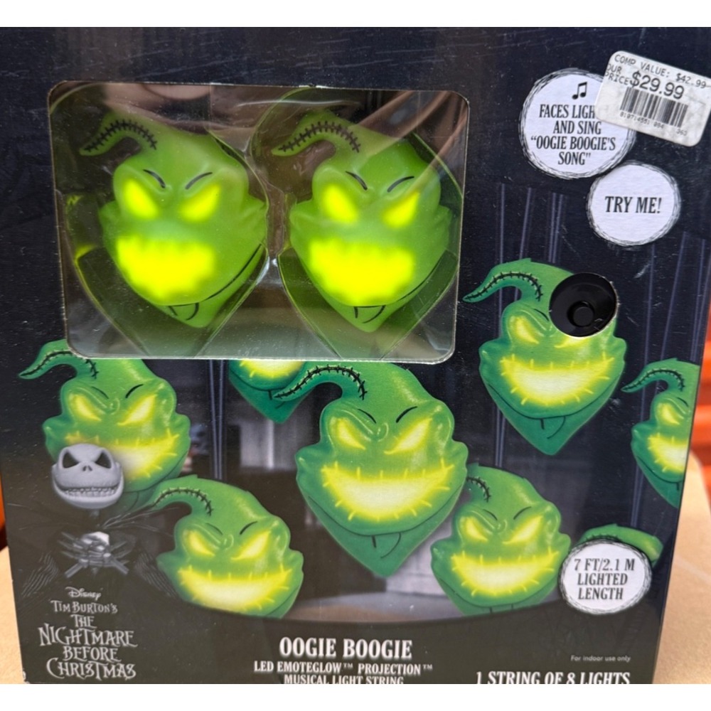Disney OOGIE BOOGIE LED Musical Light String Emoteglow Projection HALLOWEEN‎